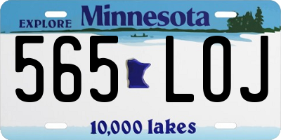 MN license plate 565LOJ