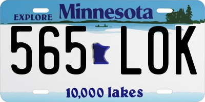 MN license plate 565LOK