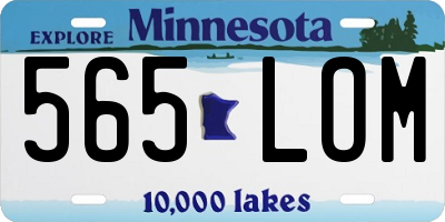 MN license plate 565LOM