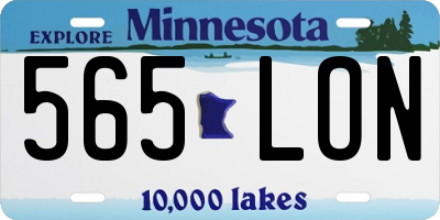 MN license plate 565LON
