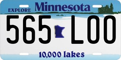 MN license plate 565LOO