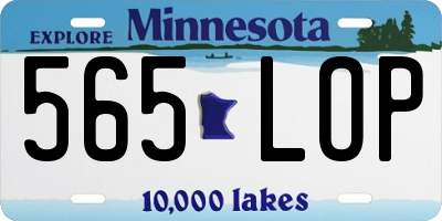 MN license plate 565LOP