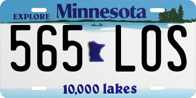 MN license plate 565LOS