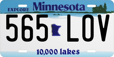 MN license plate 565LOV