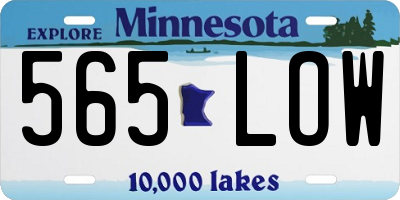 MN license plate 565LOW