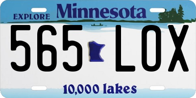 MN license plate 565LOX