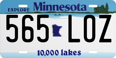 MN license plate 565LOZ