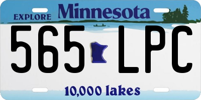 MN license plate 565LPC