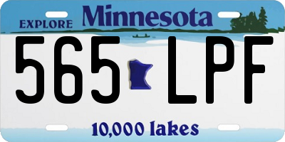 MN license plate 565LPF