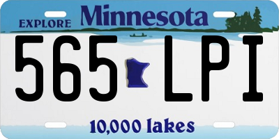 MN license plate 565LPI
