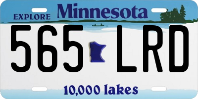 MN license plate 565LRD