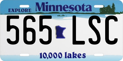 MN license plate 565LSC