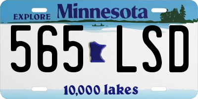 MN license plate 565LSD