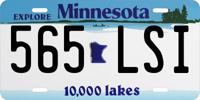 MN license plate 565LSI