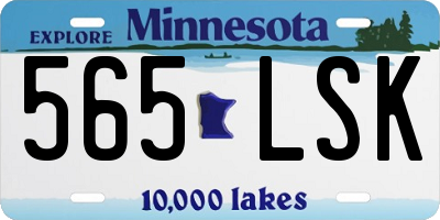 MN license plate 565LSK