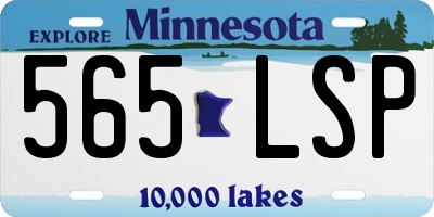 MN license plate 565LSP