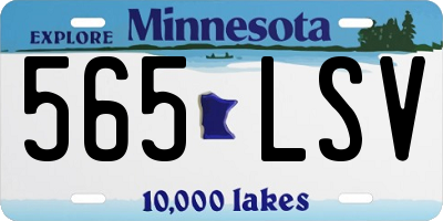 MN license plate 565LSV