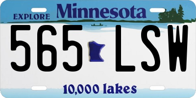 MN license plate 565LSW
