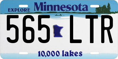 MN license plate 565LTR