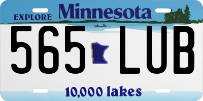 MN license plate 565LUB