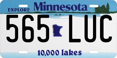 MN license plate 565LUC