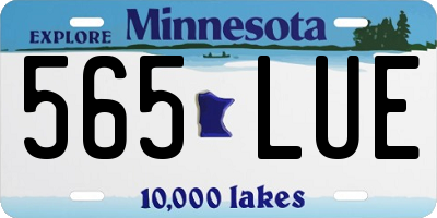 MN license plate 565LUE