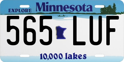 MN license plate 565LUF