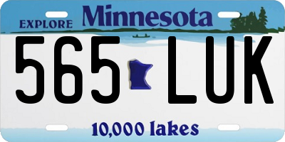 MN license plate 565LUK