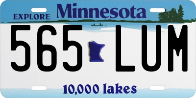 MN license plate 565LUM