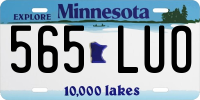 MN license plate 565LUO
