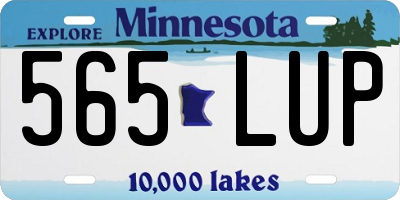 MN license plate 565LUP