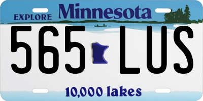 MN license plate 565LUS