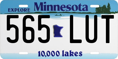 MN license plate 565LUT