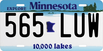 MN license plate 565LUW