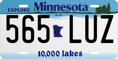 MN license plate 565LUZ