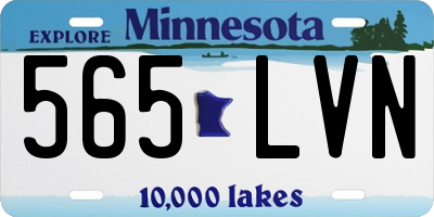 MN license plate 565LVN