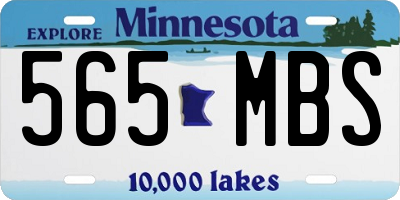 MN license plate 565MBS