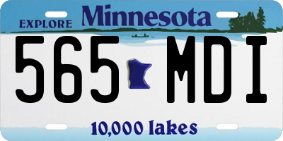 MN license plate 565MDI