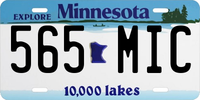 MN license plate 565MIC