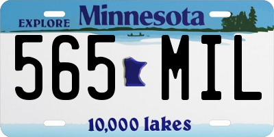 MN license plate 565MIL