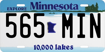 MN license plate 565MIN
