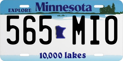 MN license plate 565MIO