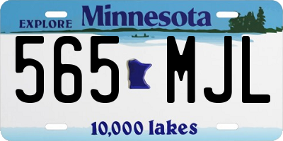 MN license plate 565MJL