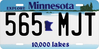 MN license plate 565MJT