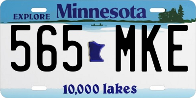MN license plate 565MKE