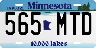 MN license plate 565MTD