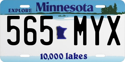 MN license plate 565MYX