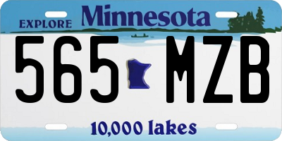 MN license plate 565MZB