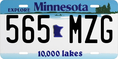 MN license plate 565MZG