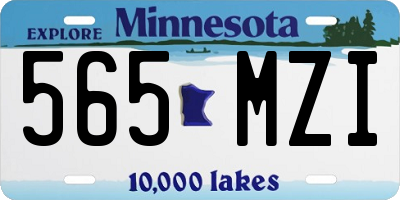 MN license plate 565MZI
